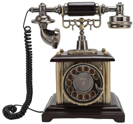 Telefono Fisso Antico, Telefono Vintage Telefono Antico Rotante Telefono Vecchio Moda Arredamento Telefono Fisso Vintage, Telefono Vintage in Stile Europeo Telefoni Fissi retrò,