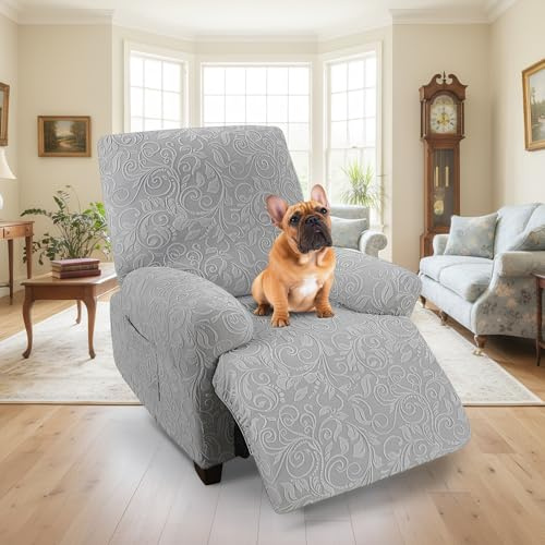 LiveGo Relaxsesselbezug, Stretch-Liegestuhlbezüge für 1-, 2-, 3-Sitzer, rutschfeste Sesselschoner mit Aufbewahrungstasche, Möbelschutzbezüge für Zuhause mit Kindern und Haustieren