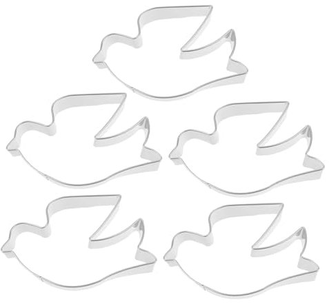 Alipis 5pezzi Tagliabiscotti in Acciaio Resistente Forma Di Piccione Utensili Per Preparazione Di Biscotti Stampi Per Tagliare Biscotti Pancake Formaggio e Argilla Per Cottura e Fai Da Te