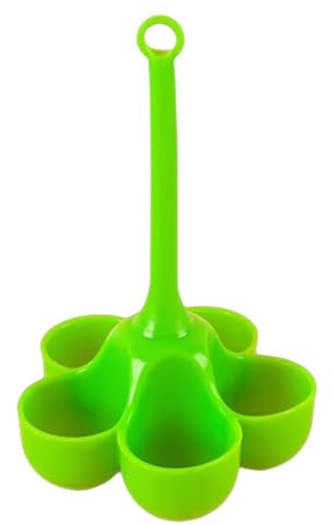 Cocedor de huevos de silicona, hueveras de silicona con 5 rejillas con mango antiquemaduras – Rejilla multiusos para la cocción de huevos compatible con la olla a presión Olla instantánea, preparación