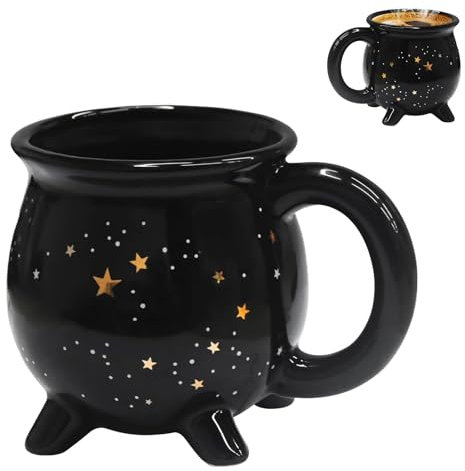 Gobelet moderne simple, gobelet d'Halloween, gobelet en céramique, tasse de sorcière, chaudron en céramique, convient pour Halloween, les fêtes de maquillage, les décorations de fête (gobelet de