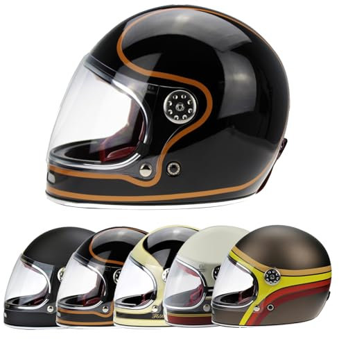 VPR F656 Motorbike Helmets - ECE 22.06 Approved Motorcycle Helmet Full Face Helmet Motorbike Adult Men and Women Touring Bike Safety Wear Racing Helmet