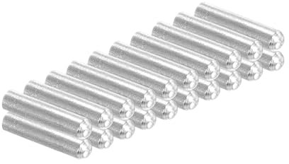PATIKIL 304 Stainless Steel Dowel Pins 3.5x15 mm (3/16 Dia), 20 Pcs Round Head Flat Chamfered End Metal Dowel Pins Bunk Bed Pegs for Support Shelves Furniture Device