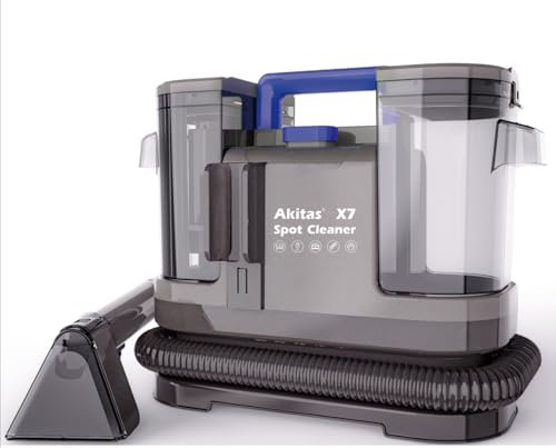 Akitas X7 600W Lavatappeti e Divani Lava e Asciuga, 14kPa Potente Aspirazione, Lava Tappezzeria per Auto, Moquette, Materassi, Serbatoio Doppio, Spazzola Autopulente