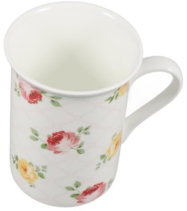 CHICAMPERA Tazza Creativa Ceramica Con Design Floreale Per Caffè e Tè Capacità Per Casa e Ufficio Resistente e Pratica Per Bevande Calde e Fredde