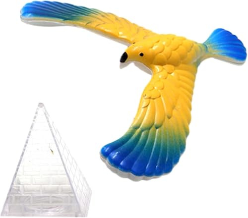 Balance Bird Toy, Balancing Bird Clear Triangle Stand, Classic Educational Toys, Toy Bird That Can Balance Gravityy Finger for Adults, Eagles Stocking Stuffers Parties Favors Science Kits