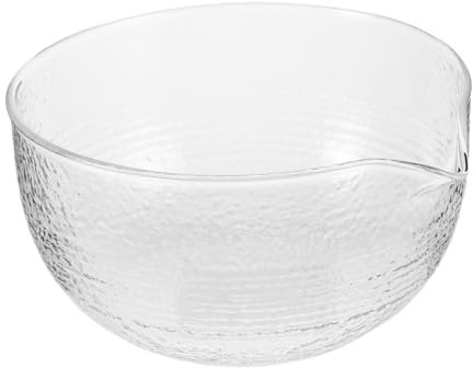 HEALLILY Ciotola giapponese in vetro matcha con beccuccio, elegante chawan per autentica esperienza di tè per gli amanti del tè e le riunioni, accessori per casa e ufficio