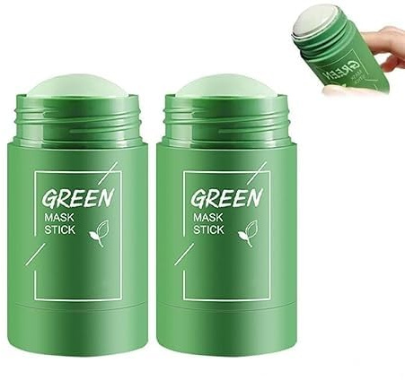 Green Tea Mask Stick, Green Tea Deep Cleanse MaskStick for Pore Cleansing,Pore Stick,Green Tea Plant Cleaning Paste,Green Mask Stick For Face (2 pcs)