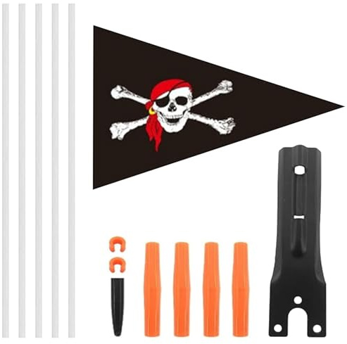 Cykelflagga – 6 fot vattentät säkerhetsflagga, väl synliga reflekterande