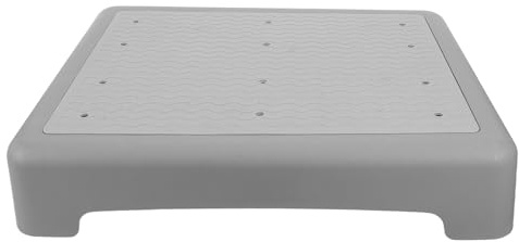 BESPORTBLE Tabouret de Antidérapant Gris Plateforme Large 44X34X95 CM Marchepied de Mobilité pour Personnes Âgées et Garçon et Filles Assistance Sécurité Intérieure/Extérieure Facile à