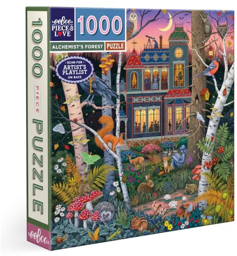 Eeboo - Pussel 1 000 bitar Alchemist Forest - Pussel för vuxna 1 000 bitar i kartong - Pusselmått 58,4 cm x 58,4 cm