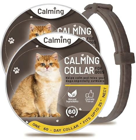 2 Collari calmanti per gatti e cani con feromoni – Regolabili, durevoli (120 giorni), clinicamente testati contro lo stress e l'ansia (ribes, 38 cm (gatto)