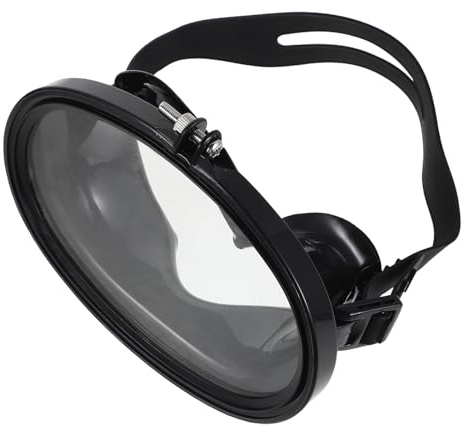 JOINPAYA Occhialini da Sub Antiappannamento in Pvc Lente Singola Hd, Maschera Subacquea Portatile Guarnizione in Silicone, Protezione UV per Snorkeling, Nuoto e Pesca per Adulti, Neri