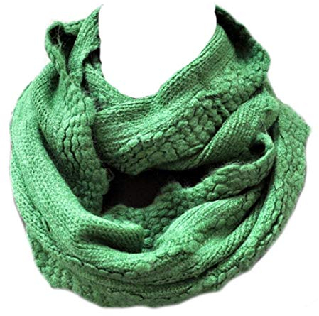 Euly Strickschal Loop Schal Rundschal Schlauchschal Halstuch Winter Schal Damen Neu (004 Grün)