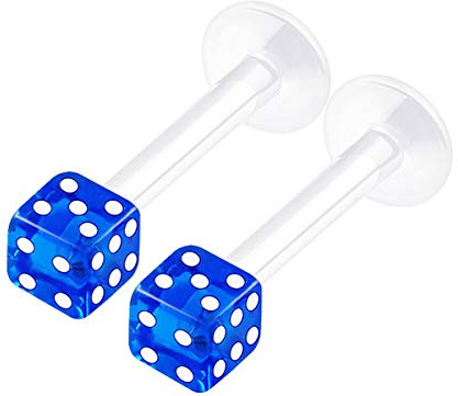 KJM FASHION 2 STK Durchsichtig Bioflex Labret 1,2mm 16g Monroe Ohrringe