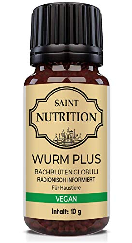 Saint Nutrition® Veganes Wurm Globuli für Tiere - die Wurmkur Alternative für Hunde & Katzen, Entwurmung sowie natürliche Ernährung für Hund & Katz