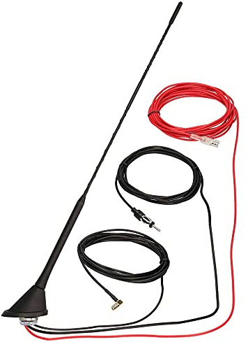 Audioproject A291 - Universal DAB Antenne Auto 40cm Auto Antenne Dach SMB DIN - 5m Kabel - Verstärker KFZ 16V Autoantenne Dachantenne für VW Audi Opel Ford BMW Mini - für DAB Radio
