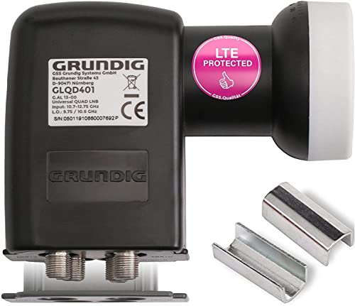 [ Test 2 X MOLTO BUONO *] GSS Quad LNB, schermatura LTE, Digital 4 X 4 K LNB per 4 partecipanti, per TV satellitare, HD LNC per parabola satellitare, antenna parabola, specchio, 0,1 dB