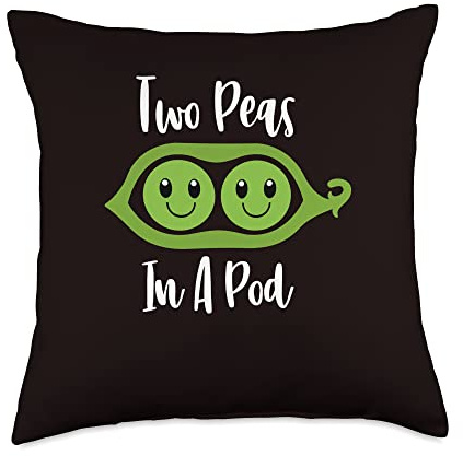 Two Peas In A Pod Throw Pillow