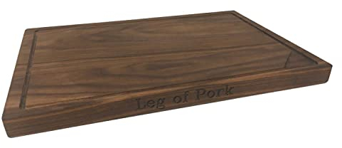 Carving Board: 45cm x 31cm x 3cm Hand Carved Board, Hand Crafted from English Black Walnut - Each Board is Unique - Big Kitchen