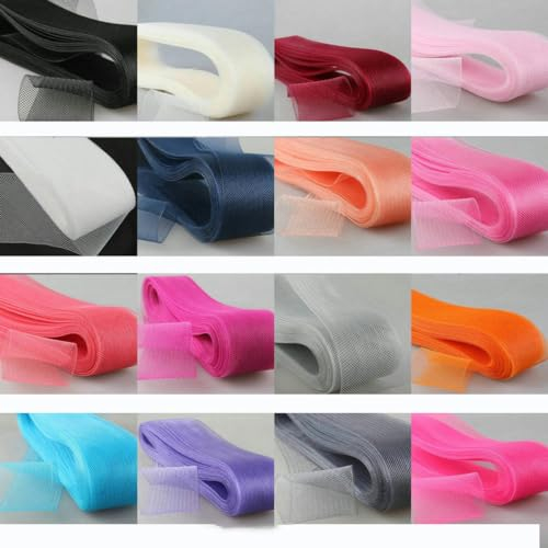 5,1 cm (5 cm) weiches Polyester-Haar-Pferdenetz, einfarbiges Band zur Verwendung bei der Herstellung von Hüten, Fascinator/Handwerk/Hochzeitskleid, Nähen, CC02, Türkis