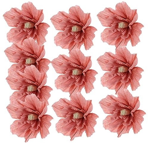 FUNOMOCYA 10 Rosa Papierblüten zur Dekoration für Geburtstag und Hochzeit