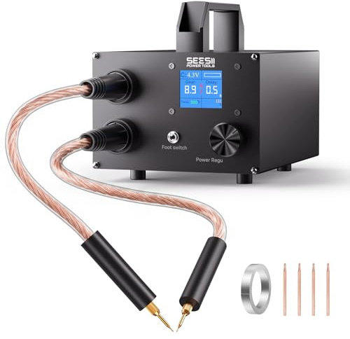 Dual Farad Spot Welder, 25 Gears Adjustable 3000F Capacitor Battery Spot Welder