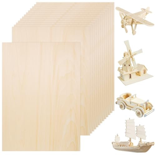 14 Stück A3 Sperrholzplatte 3mm, 42x30cm Holzplatte Bastelholz Sperrholz Lindenholz Brett Holz zum Basteln Dünne für Malen Brandmalerei Laserschnitt Bastelarbeiten