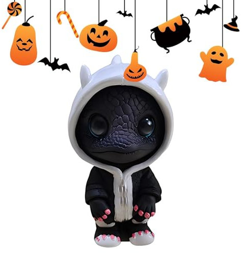 Coole Drachenfiguren, Drachenstatue-Dekorharz, Entzückende Halloween-Ornamente, handgefertigte Drachenstatuen für Schreibtisch-, Haus- und Gartendekorationen