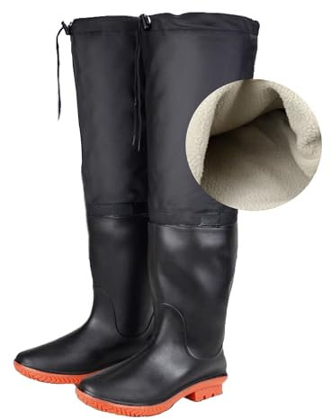 IBOWZ Wathose Herren Damen 60 cm hohe Kniehohe Watstiefel für Herren, warme Watstiefel für die Jagd/Landwirtschaft im Winter