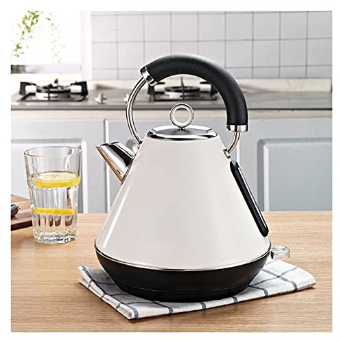 YIHANSS Kettles,for Boiliwater Kettle Tea Coffee Pot Water Samovar Heated Bowl 1.8L 1800W Green Pink Kitchen Appliances Boiler for Coffee and Tea Kettle/White