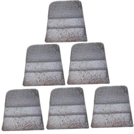 DOITOOL 6 Pezzi Cuneo Fisso Angolo Manico Martello Cuneo Maniglia Di Sicurezza Angolo Giardino Ferro s Martello Ferro Spaccatura Metallo Grigio