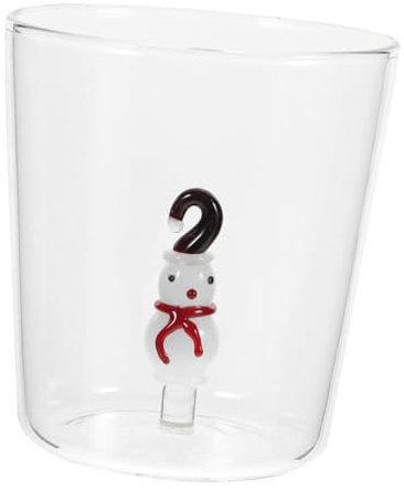HOLIDYOYO Schneemann Glas Weinglas Ohne Stiel Zierlicher Weinbecher Glasbecher Für Party Und Haushalt