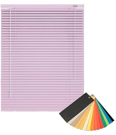 Aluminium Jalousie Horizontale Alu Jalousien, Verdunkelungsrollo, 45cm 70cm 90cm 115cm 120cm 160cm Innen Sichtschutz, Lichtschutz, Metall Jalousetten für Zuhause Büro(Pink)