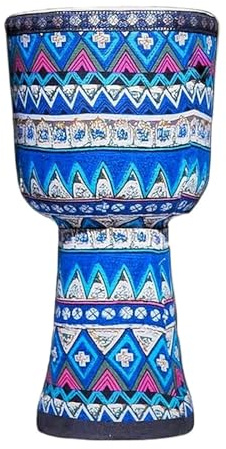 8/9 Zoll Djembe Trommel für Schule, Hochzeit Ziegenfell Trommelfell Buschtrommel, Leicht Und Tragbar Anfänger Handtrommel(8in B)
