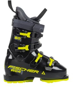 Fischer Pjäxor Skidstövlar för barn/tonåringar RC4 60 JR GW Black– MP24/24.5 – Flex 60 – Alpin-skidskor alpin-stövlar – Bekväm passform – för sportiga unga