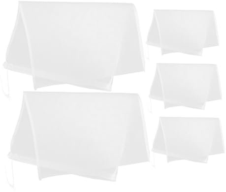 TOPPERFUN 5 Bolsas De Filtro De Soja Colador De Malla Ultrafino Para Cocinar Bolsas Para Leche De Frutos Secos Filtros De Cocina Reutilizables Para Filtrar Leche De Frutos