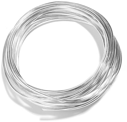 2mm Aluminium Craft Wire, 15m Silver Modelling Sculpting Wire Metal Bendable Crafting Wires for Sculpting Jewelry Making