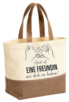 QijAOPD Personalisierte Geschenke Beste Freundin Stofftasche mit Spruch, Geschenk für Freundin Alltag Einkauf Markt, Freundinnen Geschenk Tragetasche Damen für Geburtstag Weihnachten Dankeschön