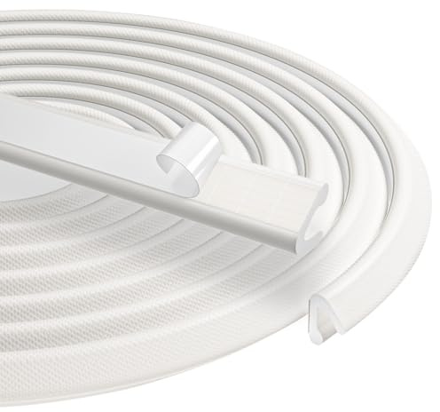 NUTKIT 6M Junta Estanqueidad Forma V Autoadhesiva para Puertas y Ventanas | Burletes de Espuma en Forma de V,Aislante Acústico y Térmico, Anticolisión, Antipolvo, Resistente al Envejecimiento