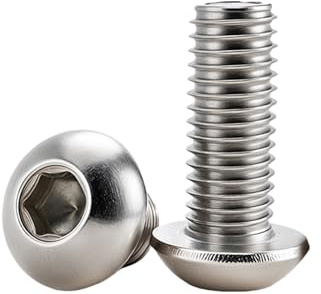 pluggar 10 mm M2 .5 M3 M4 M5 M6 304 rostfritt stål insexskruv sexkant A2 insexskruvar skruv med metrisk gänga (ISO7380,30MM_M5 (20 st))