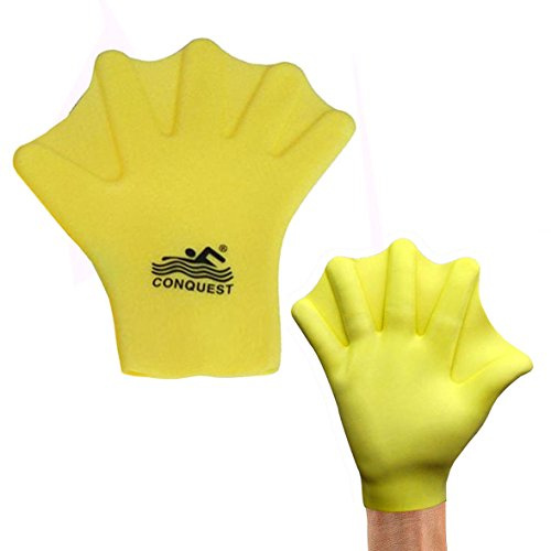 OFKPO Palas de Natación Buceo Suave Silicona- Amarillo Adulto