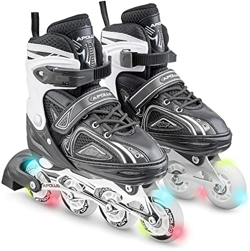 Apollo Super Blades, größenverstellbare Inliner, Größe M (35-38), LED Inline-Skates