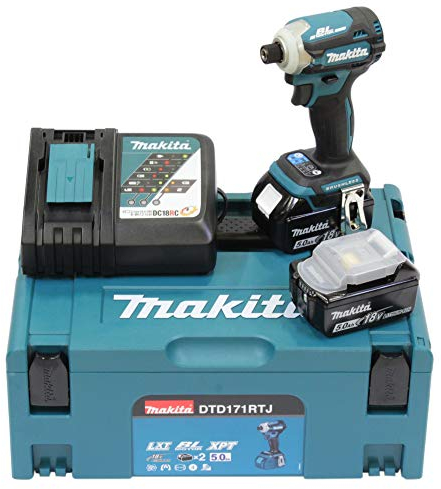 Visseuse à chocs 18V LXT 180Nm (2x5.0 Ah) en MAKPAC - MAKITA DTD171RTJ