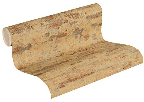 A.S. Création papier peint intissé Neue Bude 2.0 Edition 2 Stones & Structure papier peint brique 10,05 m x 0,53 m orange gris bleu 374151 37415-1