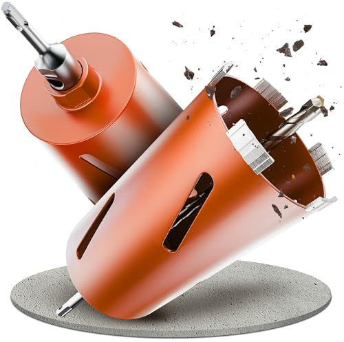 Weischer® - Diamantbohrkrone Kernbohrkrone mit SDS-Plus Aufnahme Ø 72 mm | 180 mm Nutztiefe | Dosenbohrer für Beton, Mauerwerk, Ziegel | M22-Gewinde | langlebig & präzise | Bohrkrone