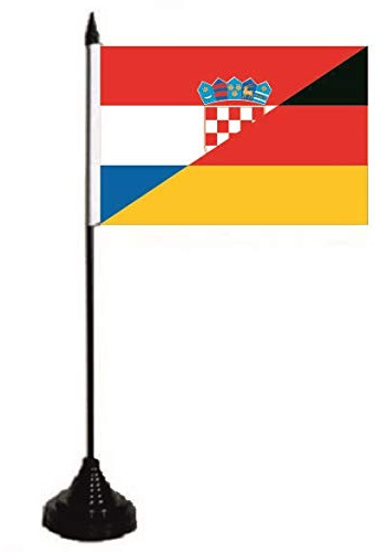 U24 Tischflagge Kroatien-Deutschland Fahne Flagge Tischfahne 10 x 15 cm