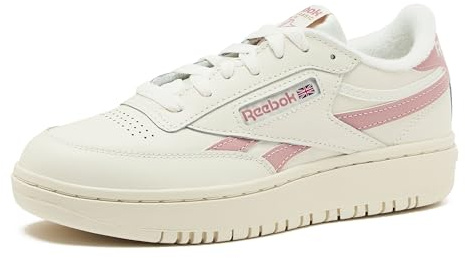 Reebok Women's Club C Double Revenge Platform Sneaker, Chalk/Smokey Rose, 6.5