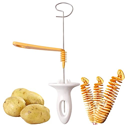 Slicer Edelstahl Tornado Slicer Manueller Cutter Gurkenhobel Kartoffel-Spirale Cutter Küchenzubehör Werkzeuge für Kartoffelturm, Barbecue, Fried, Gather, Party, Camping, Familie, Küchenkocher