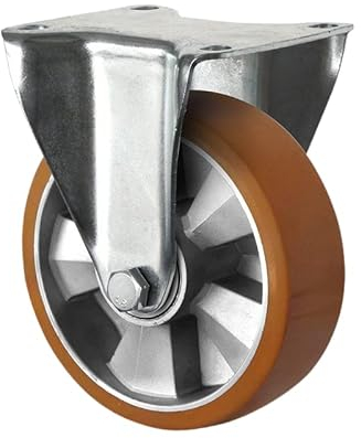 Schwerlast Polyurethan Bockrolle 125 mm auf Aluminiumfelge